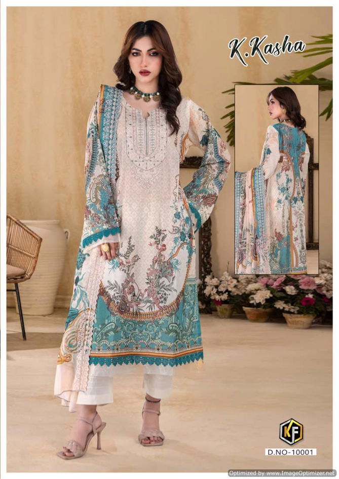 K Kasha Vol 10 By Keval Printed Heavy Cotton Pakistani Dress Material Wholesalers In Delhi